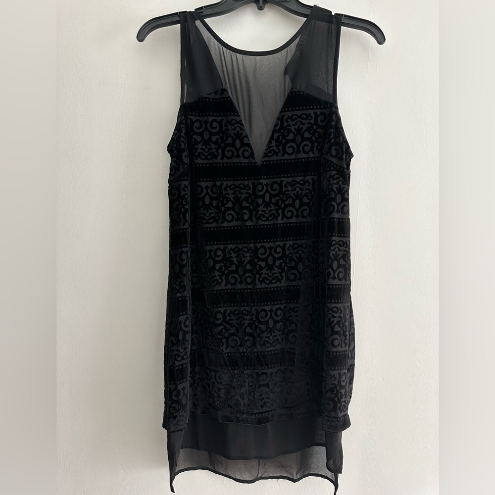 Astr Black Sheer Dress